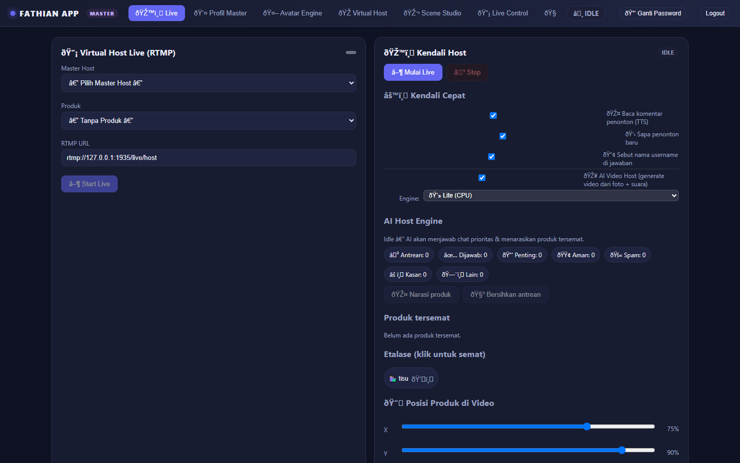 Virtual Host AI Live